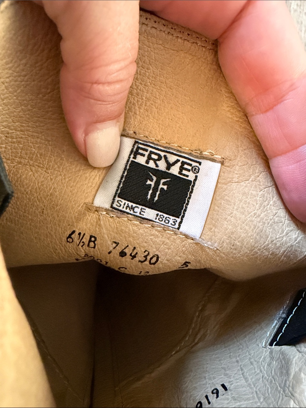 Frye Melissa Tall Leather Boots Black Back Zip 6.5 - Picture 7 of 7